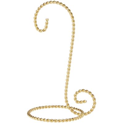 Bard's Small Twisted Gold-toned Ornament Stand, 5.5" H x 3" W x 3.5" D, Pack of 6