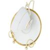 Bard's Scroll Twisted Gold-toned Cup and Saucer Stand, 6.5" H x 5" W x 2.5" D, Pack of 3 view 3