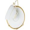 Bard's Shiny Gold-toned Cup and Saucer Stand, 6.5" H x 2.5" W x 3.25" D, Pack of 2 view 3