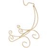 Bard's Scroll Twisted Gold-toned Cup and Saucer Stand, 7" H x 2.5" W x 4.25" D, Pack of 3 view 1