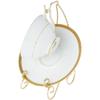 Bard's Scroll Twisted Gold-toned Cup and Saucer Stand, 7" H x 2.5" W x 4.25" D, Pack of 3 view 4