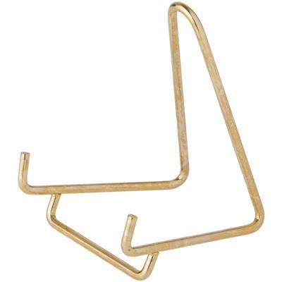 Bard's Gold-toned Wire Easel Stand, 3" H x 2.5" W x 2.5" D, Pack of 6
