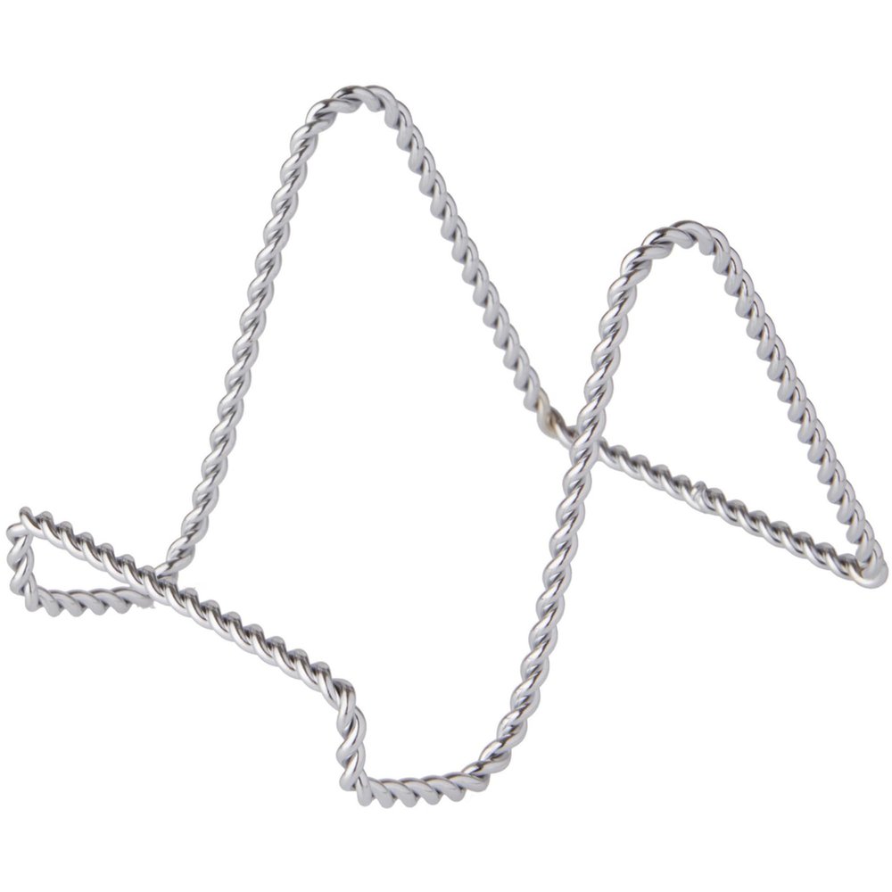 Bard's Twisted Silver Wire Easel Stand, 3" H x 3" W x 4.5" D, Pack of 6