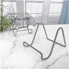 Bard's Twisted Silver Wire Easel Stand, 3" H x 3" W x 4.5" D, Pack of 6 view 2
