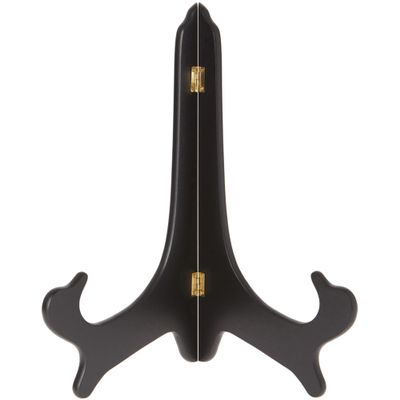 Bard's Hinged Black MDF Wood Plate Stand, 14" H x 11" W x 8" D (For 13" to 17" Plates), Pack of 3