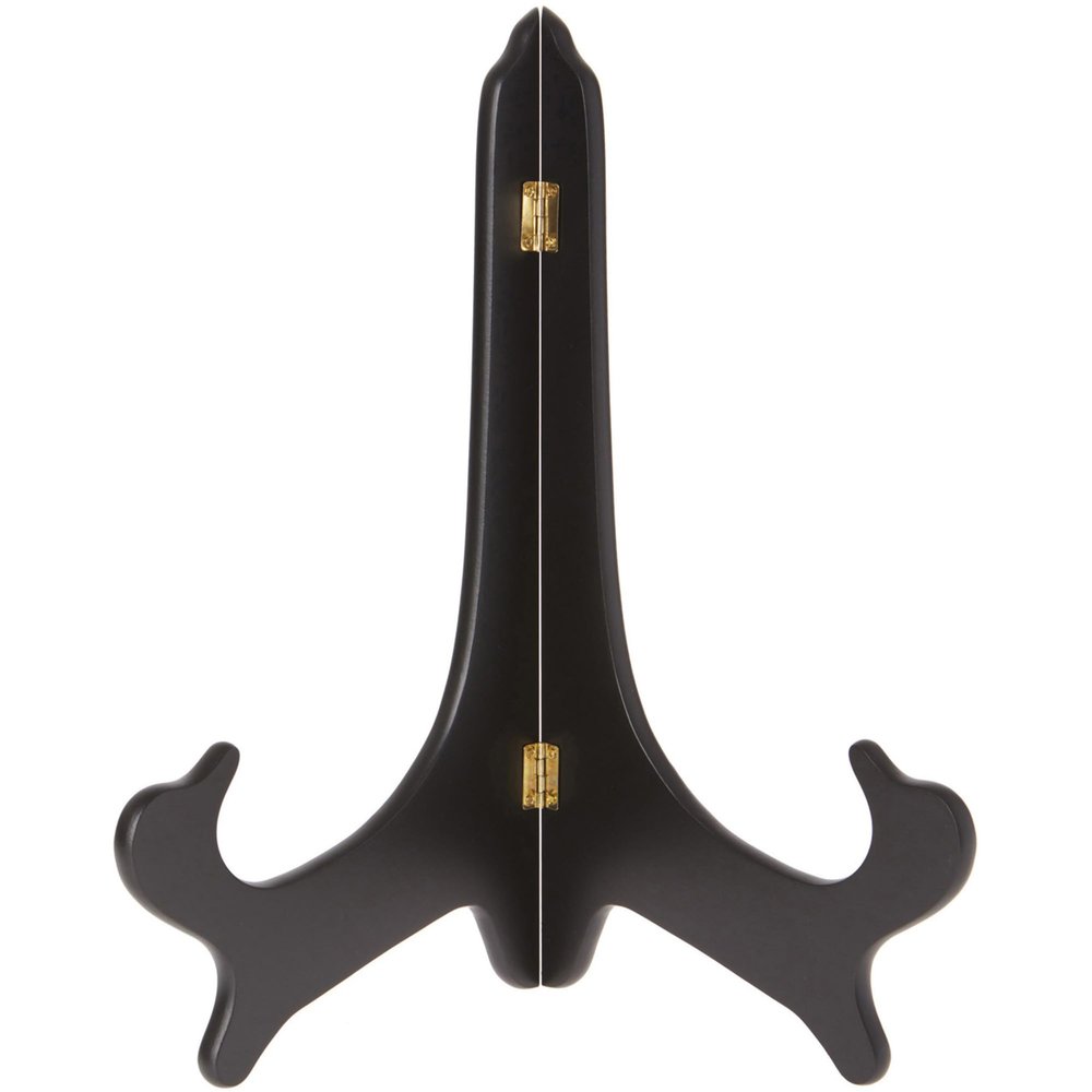 Bard's Hinged Black MDF Wood Plate Stand, 14" H x 11" W x 8" D (For 13" to 17" Plates), Pack of 3