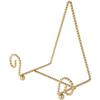 Bard's Scroll Twisted Gold-toned Wire Easel Stand, 6.75" H x 7" W x 4.5" D, Pack of 6 view 1
