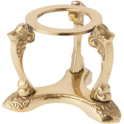 Bard's Brass-toned Egg Stand/Holder, Scroll Leg, 1.5" Diameter, Pack of 3