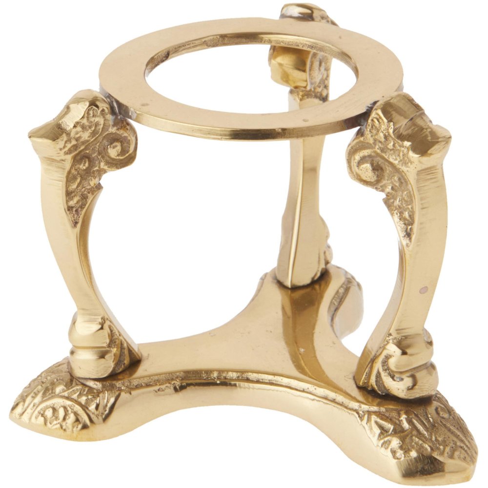Bard's Brass-toned Egg Stand/Holder, Scroll Leg, 1.5" Diameter, Pack of 3