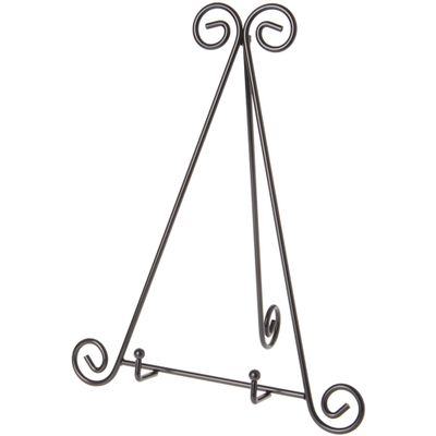 Bard's Black Metal Easel, 15" H x 12" W x 10" D (For 10.5" - 11.5" Plates), Pack of 3
