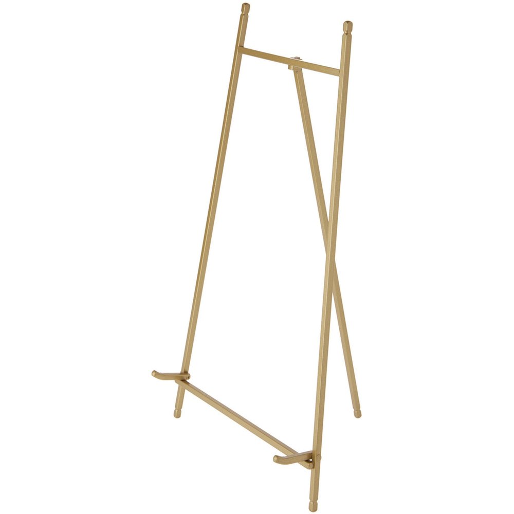 Bard's Satin Gold-toned Metal Easel, 16" H x 9" W x 9.5" D, Pack of 2