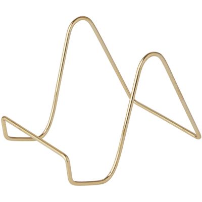 Bard's Plain Gold-toned Wire Easel Stand, 4" H x 3.5" W x 5.5" D, Pack of 6