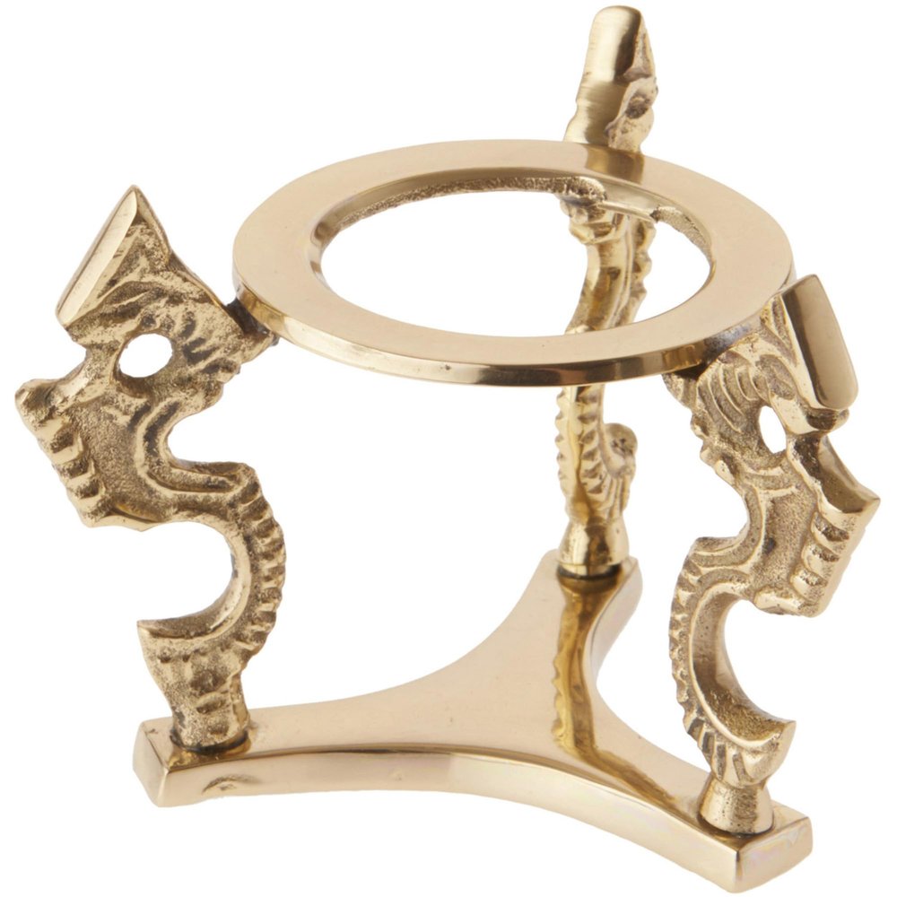 Bard's Brass-toned Egg Stand/Holder, Small Dragons, 1.5" Diameter, Pack of 2