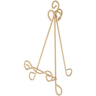 Bard's Gold-toned Metal Easel, 13" H x 7.5" W x 8" D (For 9" - 11.5" Plates), Pack of 6