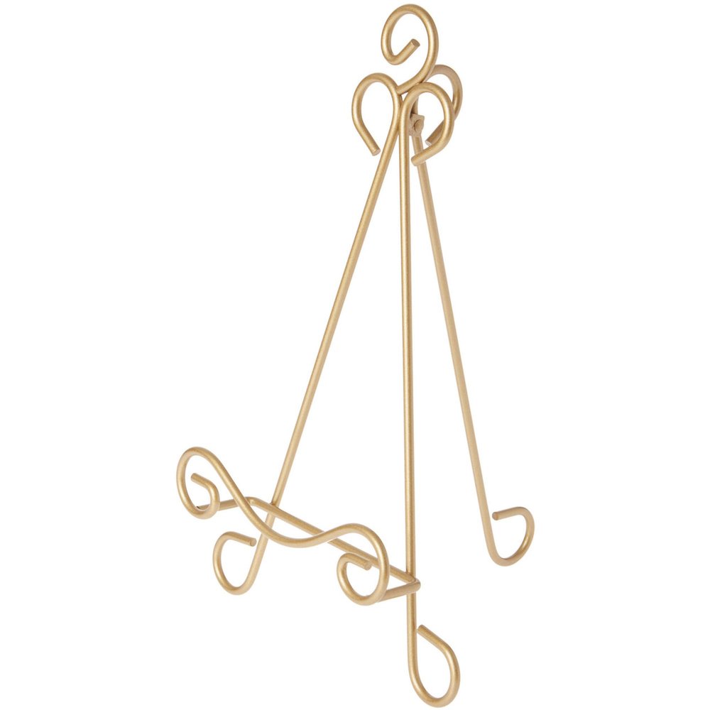 Bard's Gold-toned Metal Easel, 13" H x 7.5" W x 8" D (For 9" - 11.5" Plates), Pack of 6