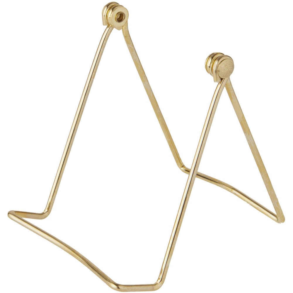 Bard's Folding Gold-toned Wire Easel Stand, 4" H x 4" W x 4.75" D, Pack of 3