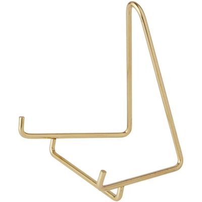 Bard's Gold-toned Wire Easel Stand, 4" H x 3.5" W x 3" D, Pack of 6