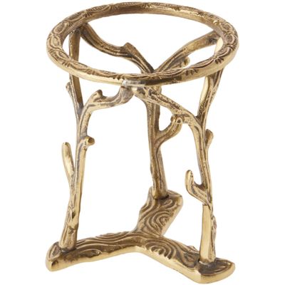Bard's Brass-toned Egg Stand/Holder, Twig Branch Leg, 3" Diameter, Pack of 2