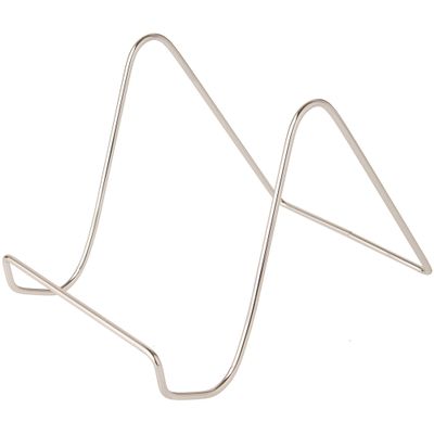 Bard's Plain Silver Wire Easel Stand, 6" H x 5.5" W x 8" D, Pack of 6