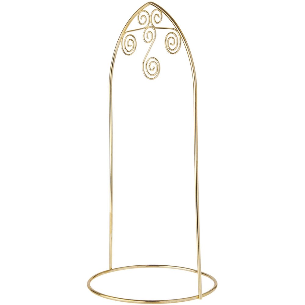 Bard's Arched Gold-toned Ornament Stand, Medium Scroll, 13" H x 6" W x 6" D, Pack of 2