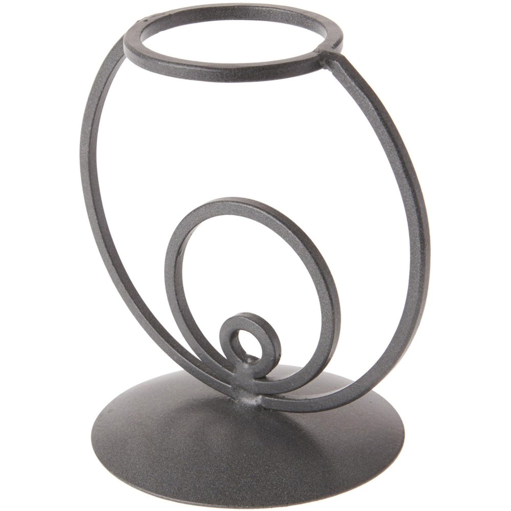 Bard's Dark Gray Wrought Iron Egg Stand/Holder, Circle Leg, 2.125" Diameter, Pack of 3