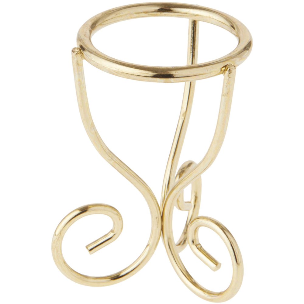 Bard's Brass-toned Egg Stand/Holder, Scroll Leg, 1.375" Diameter, Pack of 6