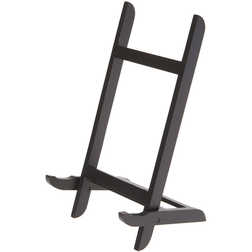 Bard's Folding Black Wood Easel Stand, 11.5" H x 5" W x 5" D, Pack of 2