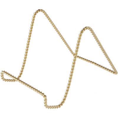 Bard's Twisted Gold-toned Wire Easel Stand, 6" H x 5.5" W x 8" D, Pack of 6