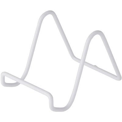Bard's Vinyl Covered White Wire Easel Stand, 3" H x 3" W x 4.5" D, Pack of 6