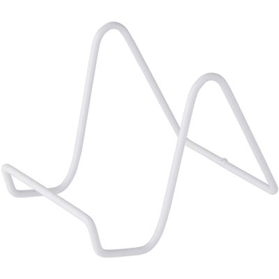 Bard's Vinyl Covered White Wire Easel Stand, 4" H x 3.5" W x 5.5" D, Pack of 6