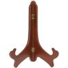 Bard's Hinged Walnut MDF Wood Plate Stand, 11" H x 8.5" W x 6" D (For 10" - 14" Plates), Pack of 6 view 1