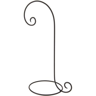 Bard's Wrought Iron Black Ornament Stand, 18" H x 7.5" W x 10.25" D, Pack of 5