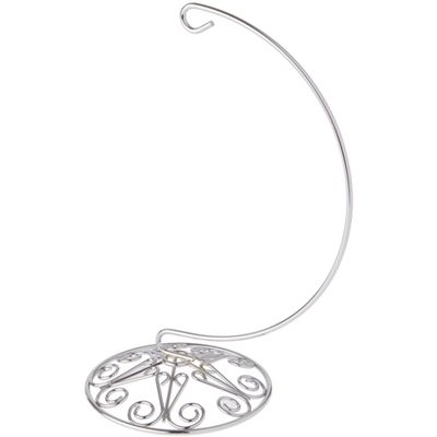 Bard's Ornate Silver Ornament Stand, Medium, 8.25" H x 4" W x 4" D, Pack of 6