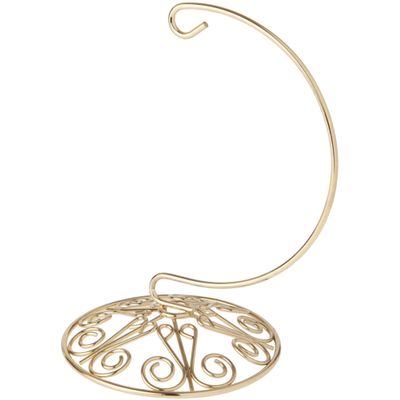 Bard's Ornate Gold-Toned Ornament Stand, Small, 6" H x 4" W x 4" D, Pack of 2