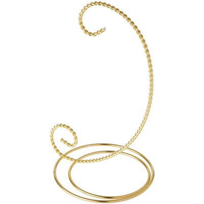 Bard's Scroll Gold-Toned Ornament Stand, Small, 7.5" H x 4.5" W x 4.5" D, Pack of 6
