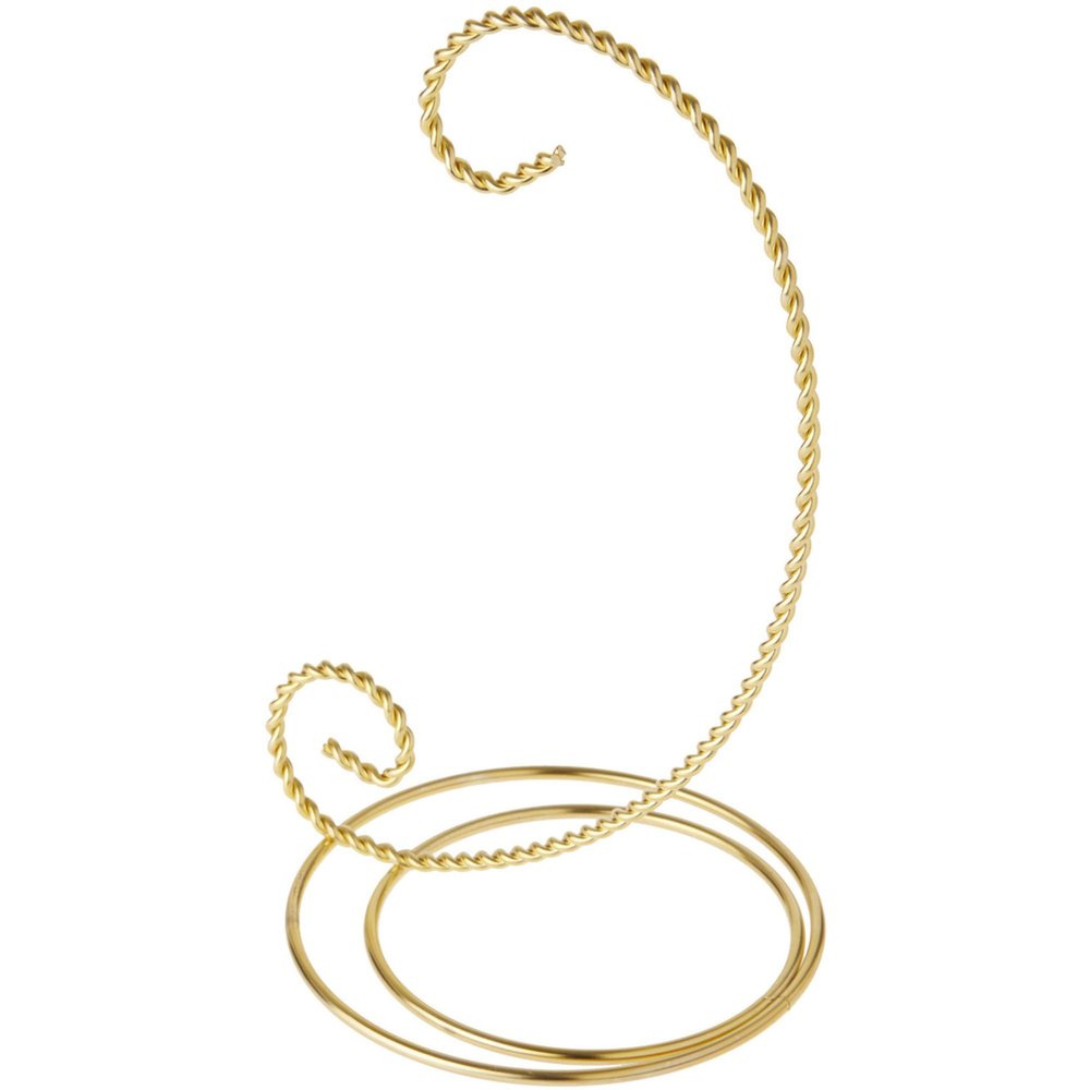 Bard's Scroll Gold-Toned Ornament Stand, Small, 7.5" H x 4.5" W x 4.5" D, Pack of 6