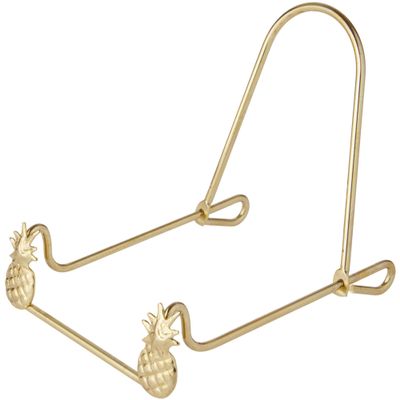 Bard's Adjustable Brass Metal Easel, Pineapple, 5" H x 4" W x 5" D, Pack of 6