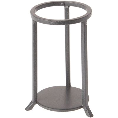 Bard's Dark Gray Wrought Iron Egg Stand/Holder, Straight Leg, 2.125" Diameter, Pack of 3
