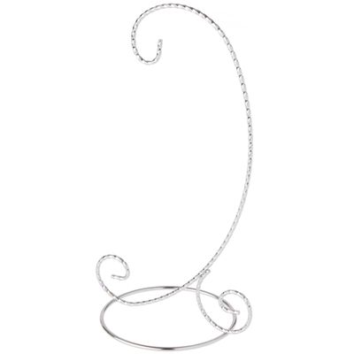 Bard's Twisted Silver Ornament Stand, Medium, 9.5" H x 5.5" W x 5.5" D, Pack of 3