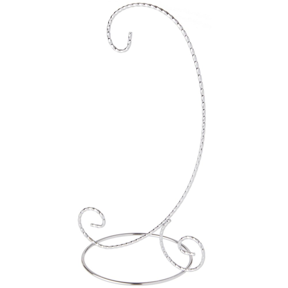 Bard's Twisted Silver Ornament Stand, Medium, 9.5" H x 5.5" W x 5.5" D, Pack of 3