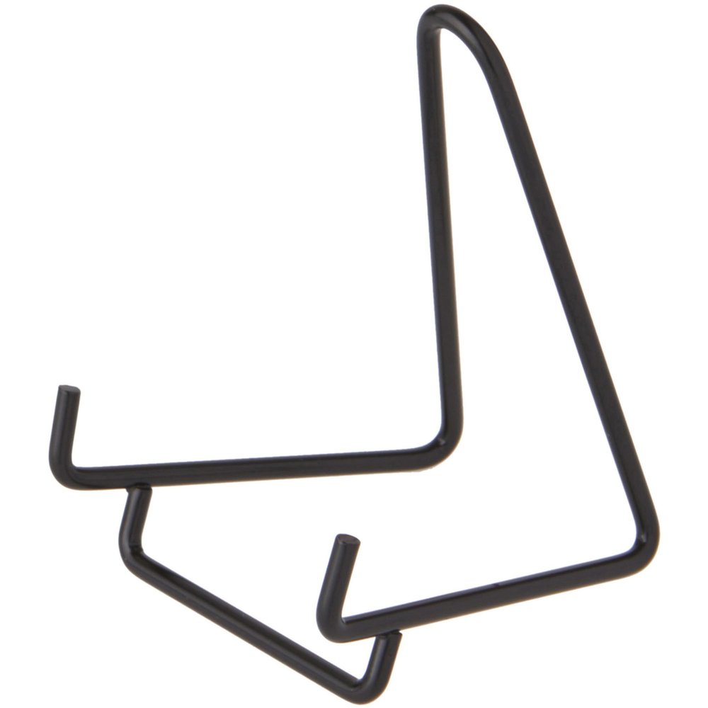 Bard's Black Wire Easel Stand, 3" H x 2.5" W x 2.5" D, Pack of 6
