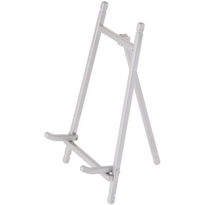 Bard's Satin Silver-toned Metal Easel, 7" H x 4.25" W x 4.5" D, Pack of 6