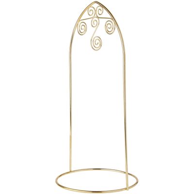 Bard's Arched Gold-toned Ornament Stand, Medium Scroll, 13" H x 6" W x 6" D, Pack of 3