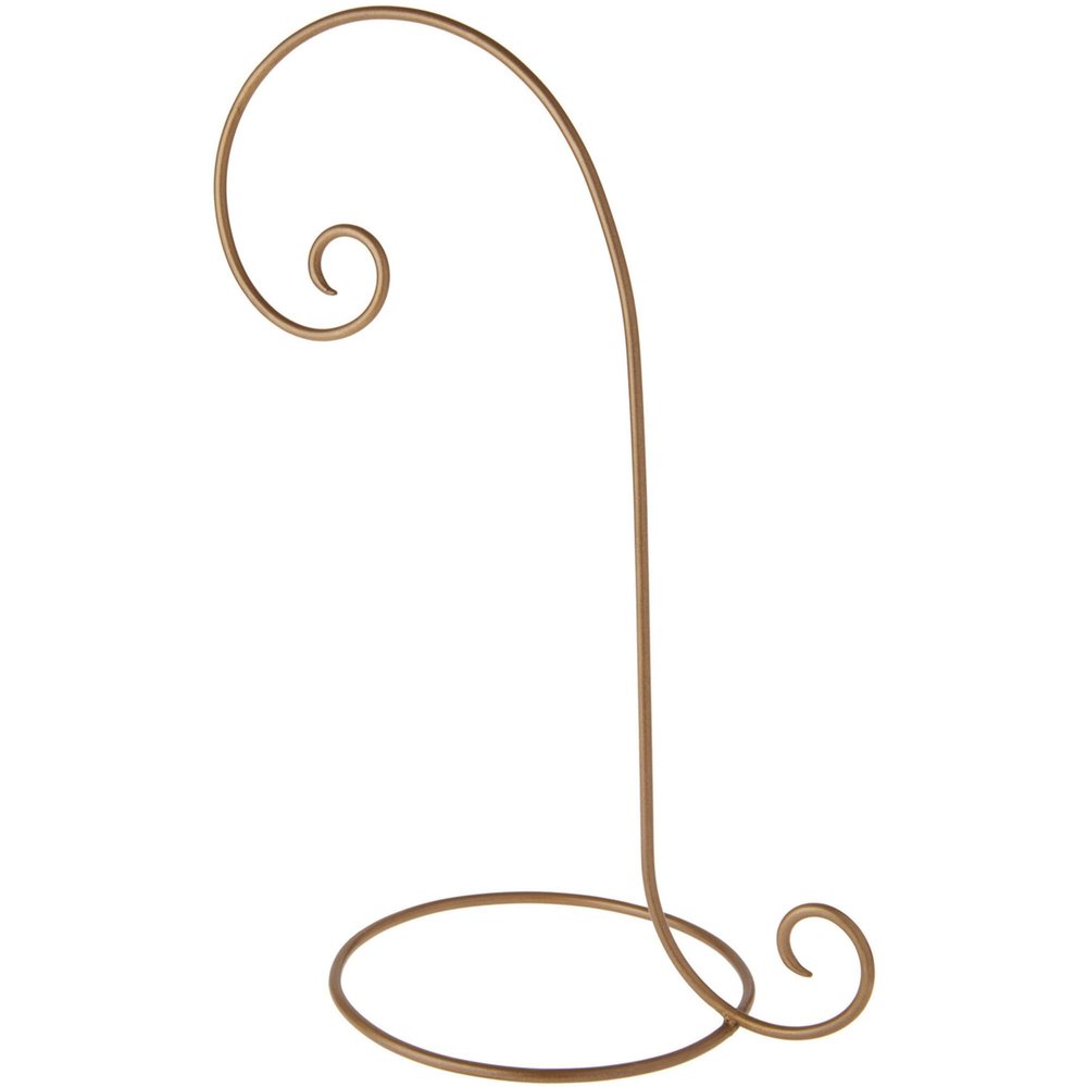 Bard's Wrought Iron Gold-Toned Ornament Stand, 18" H x 7.5" W x 10.25" D, Pack of 3