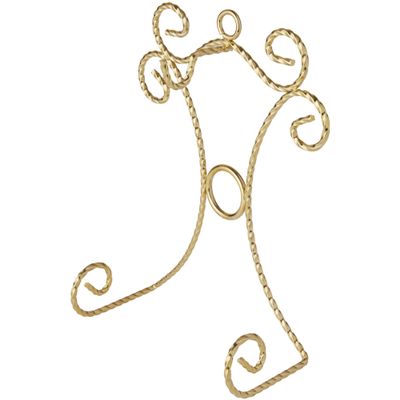 Bard's Shiny Gold-toned Wall Mountable Cup and Saucer Hanger, 7.25" H x 5" W x 2.75" D, Pack of 2