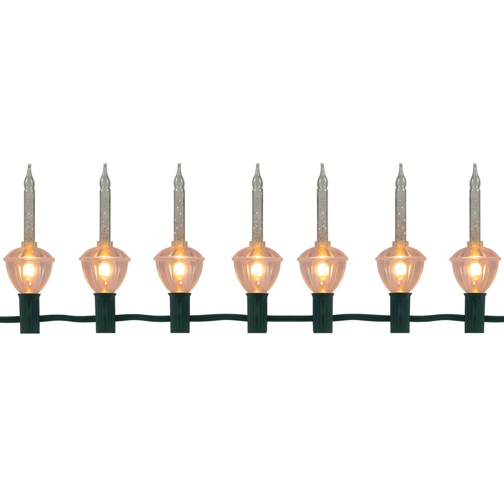 Holiday Bright Lights Indoor/Outdoor 7' Bubble Light Set - Silver Glitter