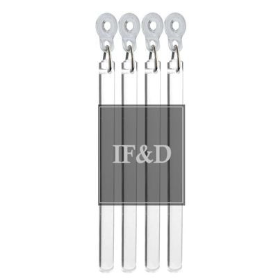 Fabrics and Drapes 30 inch (2.5 feet) - 4 Pack - Amazing Drapery Flexible Clear Acrylic Baton Curtain Pull Wands 1/2 inch Thick with Plastic Adapter - Style #0235