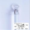 Fabrics and Drapes 30 inch (2.5 feet) - 4 Pack - Amazing Drapery Flexible Clear Acrylic Baton Curtain Pull Wands 1/2 inch Thick with Plastic Adapter - Style #0235 view 2