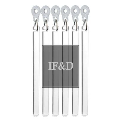 Fabrics and Drapes 48 inch (4 feet) - 6 Pack - Amazing Drapery Flexible Clear Acrylic Baton Curtain Wands 1/2 inch Thick with Plastic Adapter - Style #0285