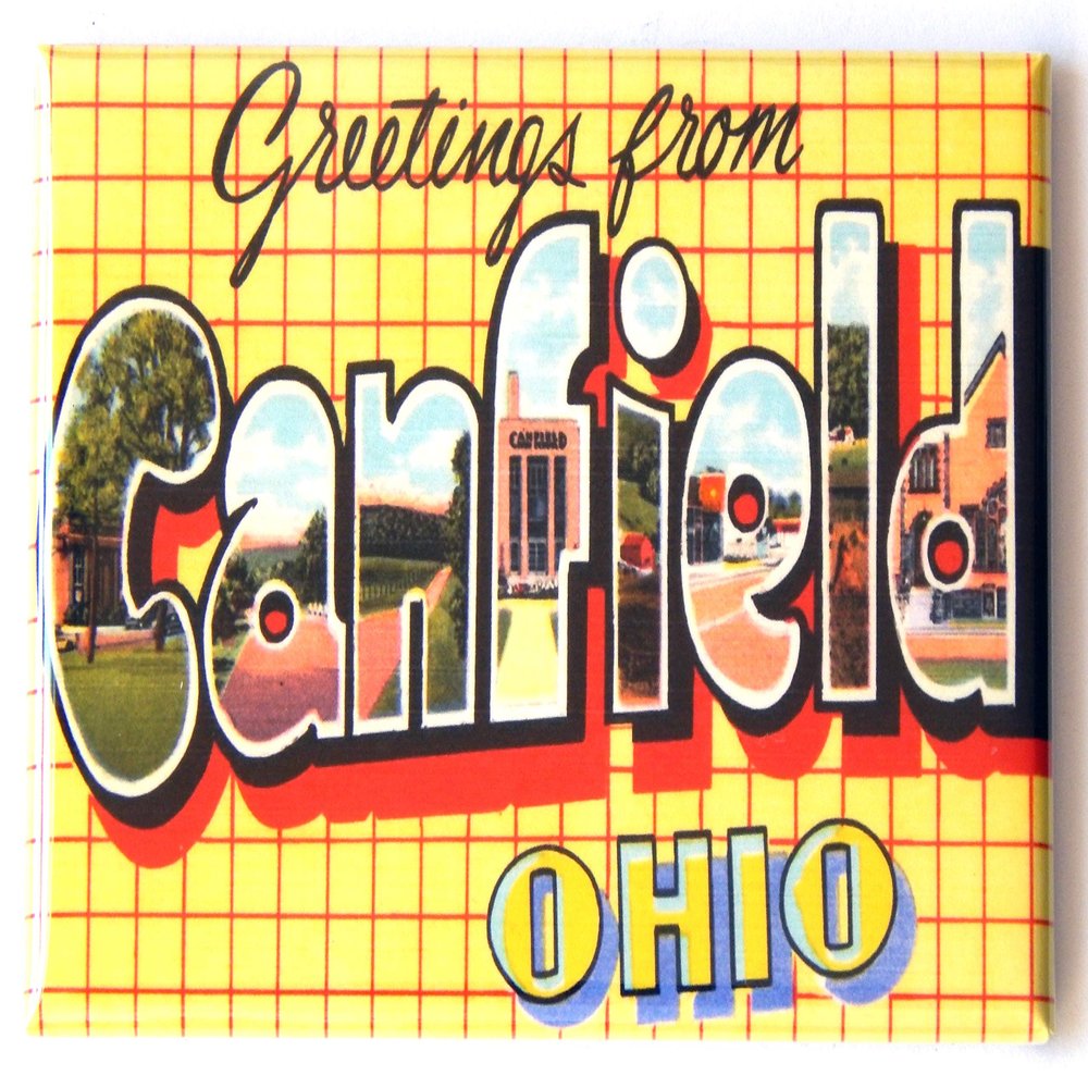 Greetings from Canfield Ohio Fridge Magnet (2 x 3 inches)